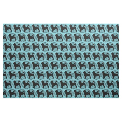 Portuguese Water Dog Lion Waves Fabric