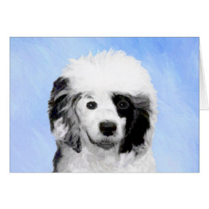 Portuguese Water Dog Painting - Original Dog Art Cards