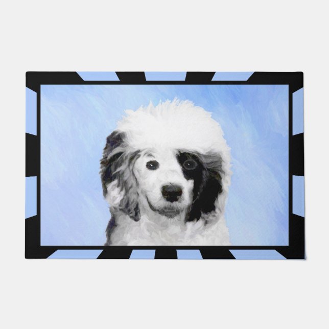 Portuguese Water Dog Painting - Original Dog Art Doormat (Front)