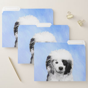 Portuguese Water Dog Painting - Original Dog Art File Folder