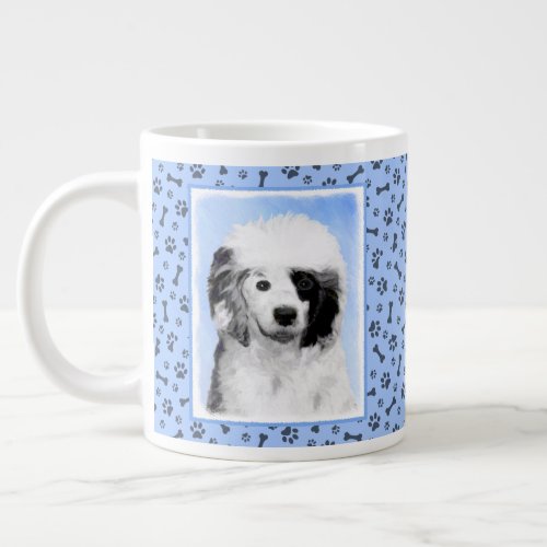 Portuguese Water Dog Painting _ Original Dog Art Giant Coffee Mug