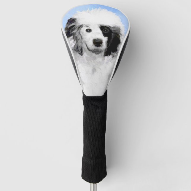 Portuguese Water Dog Painting - Original Dog Art Golf Head Cover (Front)
