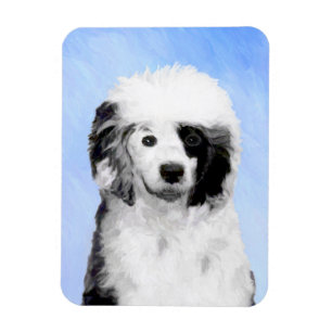 Portuguese Water Dog Painting - Original Dog Art Magnet