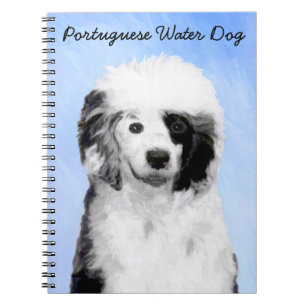 Portuguese Water Dog Painting - Original Dog Art Notebook