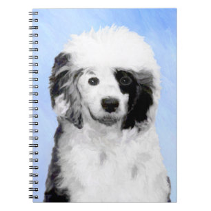 Portuguese Water Dog Painting - Original Dog Art Notebook