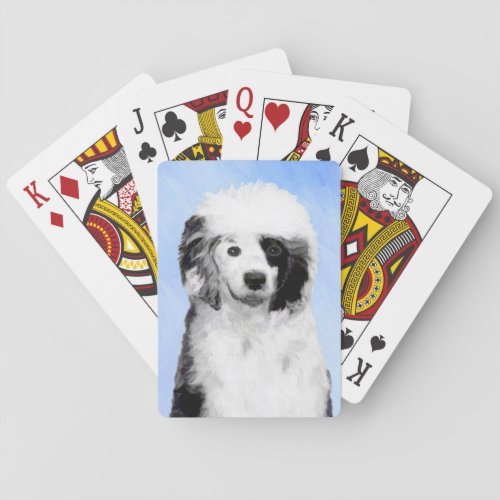 Portuguese Water Dog Painting _ Original Dog Art Playing Cards