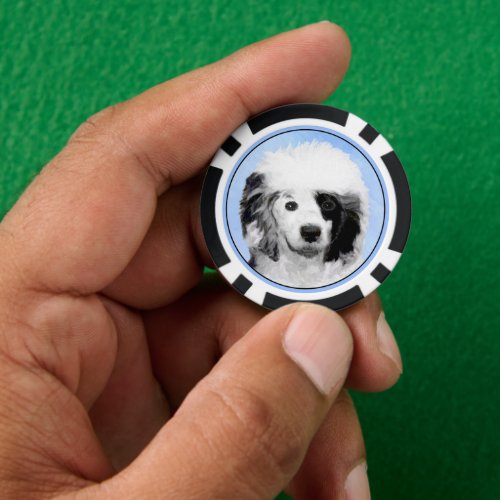 Portuguese Water Dog Painting _ Original Dog Art Poker Chips