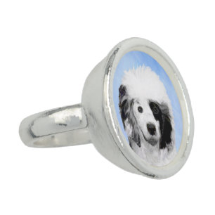 Portuguese Water Dog Painting - Original Dog Art Ring