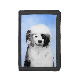 Portuguese Water Dog Painting - Original Dog Art Trifold Wallet