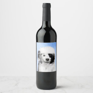Portuguese Water Dog Painting - Original Dog Art Wine Label