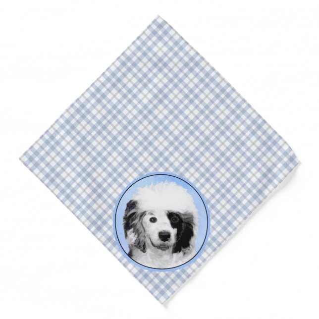 Portuguese Water Dog Painting PWD Original Dog Art Bandana (Front)
