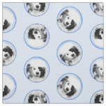 Portuguese Water Dog Painting PWD Original Dog Art Fabric