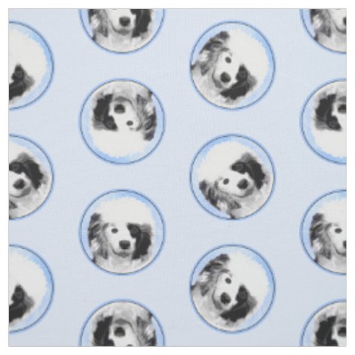 Portuguese Water Dog Painting PWD Original Dog Art Fabric