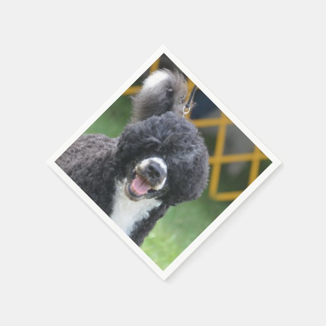 Portuguese Water Dog Paper Napkins (Corner)