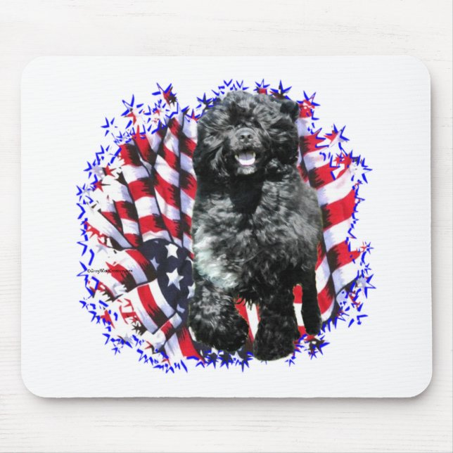 Portuguese Water Dog Patriot Mouse Pad (Front)