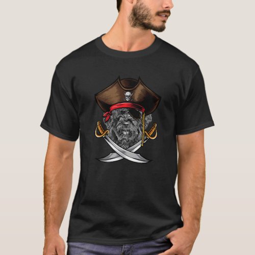 Portuguese Water Dog Pirate Captain Halloween T_Shirt