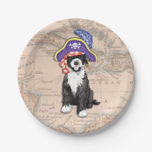 Portuguese Water Dog Pirate Paper Plates