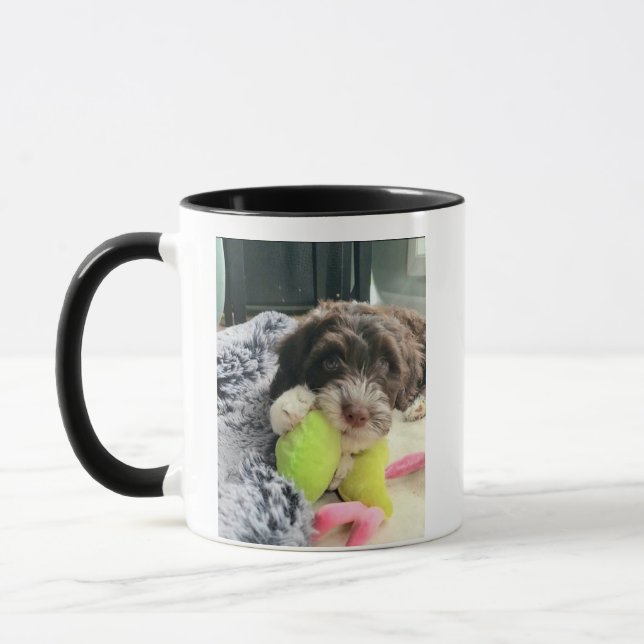 Portuguese Water Dog Playful Mug (Travel/Stein +) (Left)