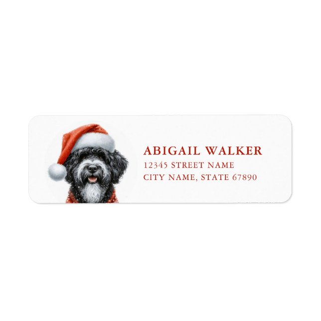 Portuguese Water Dog Return Address Labels (Front)