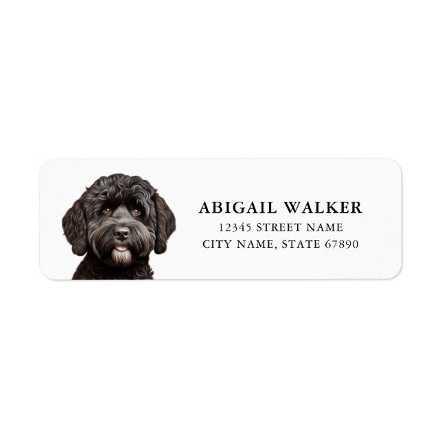 Portuguese Water Dog Return Address Labels (Front)