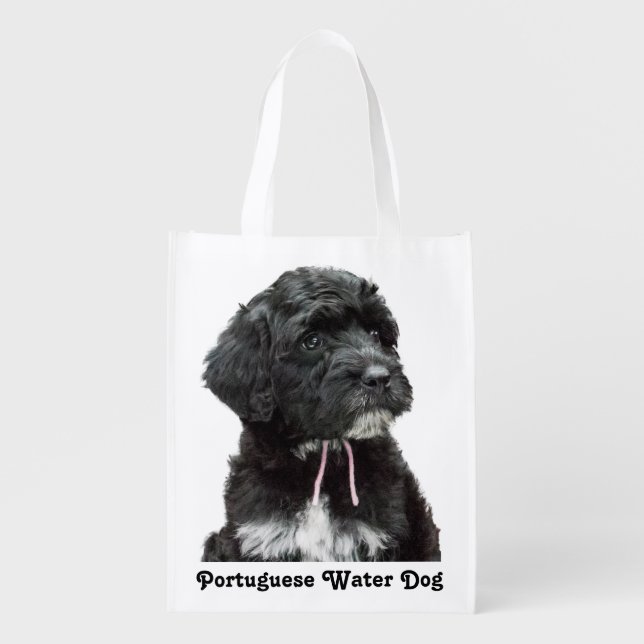Portuguese Water Dog Reusable Shopping Bag (Front)