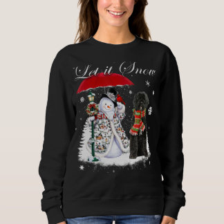 Portuguese Water Dog Santa Christmas Snowman Xmas  Sweatshirt