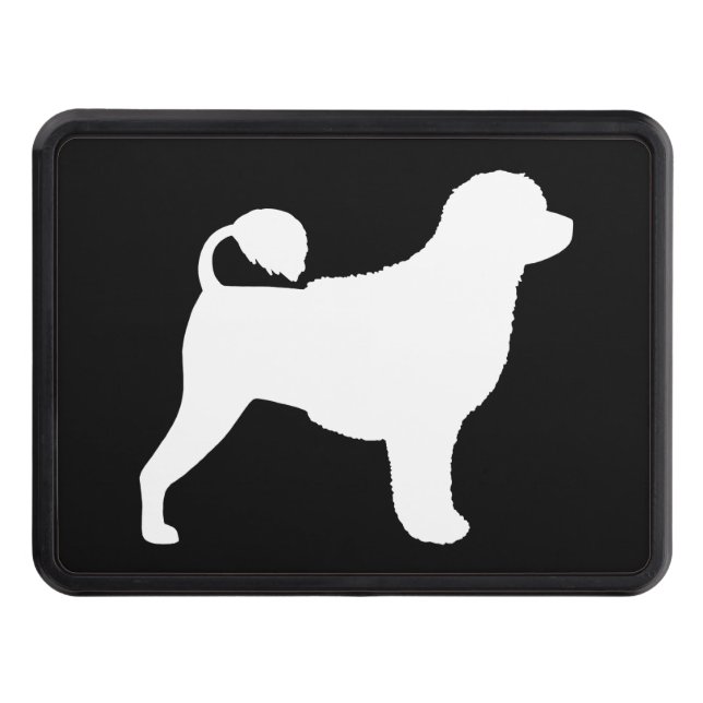 Portuguese Water Dog Silhouette Hitch Cover (Front)