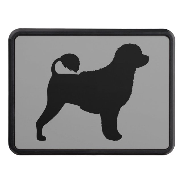 Portuguese Water Dog Silhouette Tow Hitch Cover (Front)