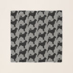 Portuguese Water Dog Silhouettes Pattern Scarf<br><div class="desc">Portie Lover's Scarf</div>