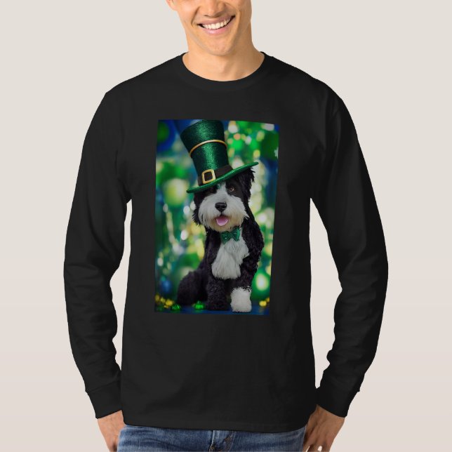 Portuguese Water Dog St Patricks Day Irish T-Shirt (Front)