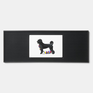 Portuguese Water Dog Standing with Float Line Bar Mat