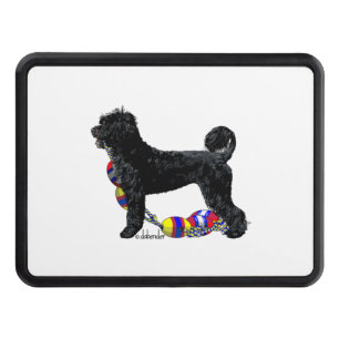 Portuguese Water Dog Standing with Float Line Hitch Cover
