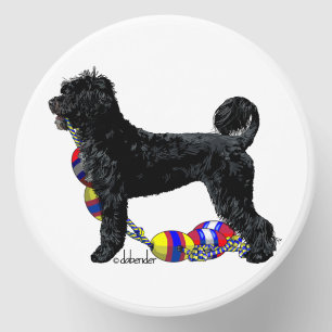 Portuguese Water Dog Standing with Float Line Mini Candle Favors