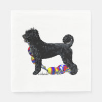 Portuguese Water Dog Standing with Float Line