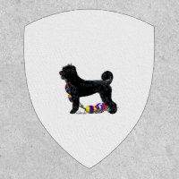 Portuguese Water Dog Standing with Float Line