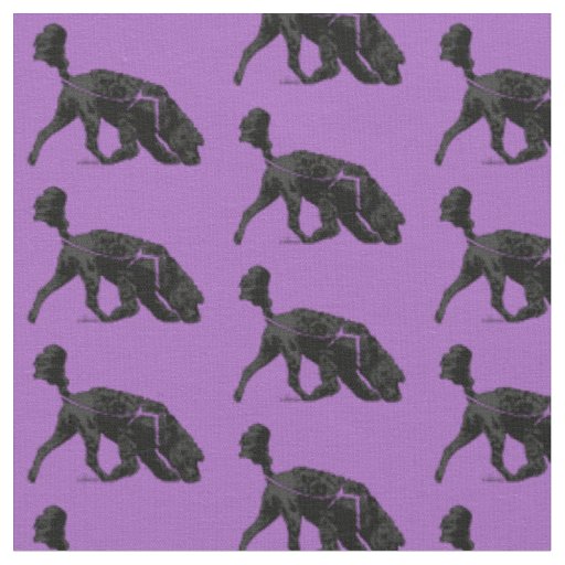 Portuguese Water Dog - Track / Scent Purple 2 inch Fabric