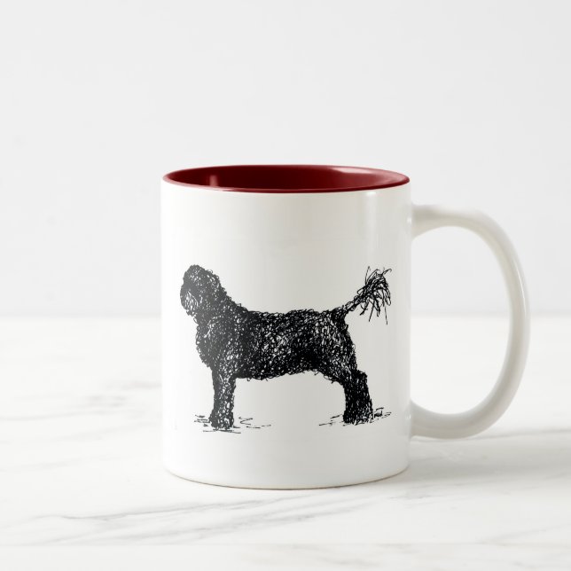 Portuguese Water Dog Two-Tone Coffee Mug (Right)