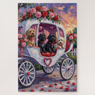 Portuguese Water Dog Valentine's Day Jigsaw Puzzle