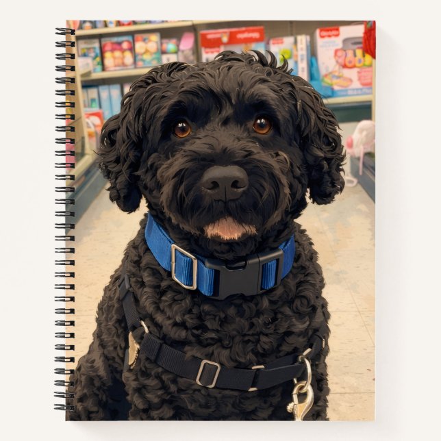 Portuguese Water Dogs Anime Anemi Spiral Notebook (Front)