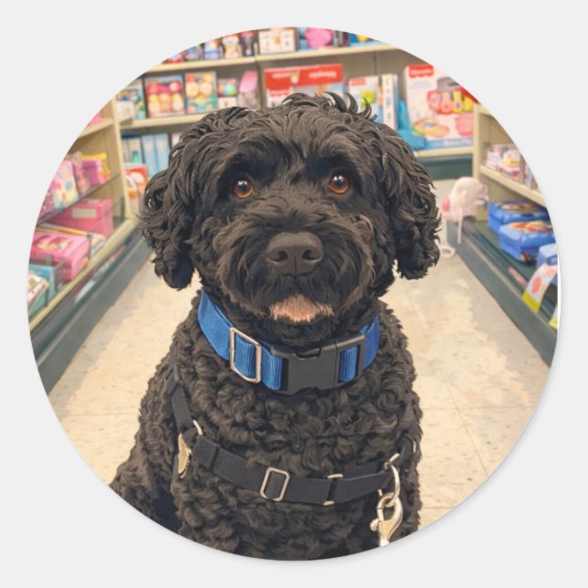 Portuguese Water Dogs Cute Anime Sticker (Front)
