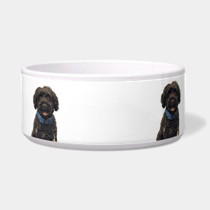 Portuguese Water Dogs Cute Dog Ceramic Pet Bowl