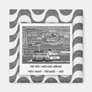 Portuguese waves cobblestone First Vacation Magnet