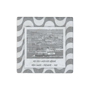 Portuguese waves cobblestone First Vacation Stone Magnet
