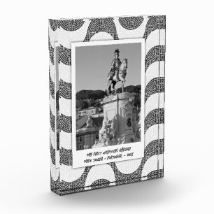 Portuguese Waves cobblestone photo frame Acrylic Award