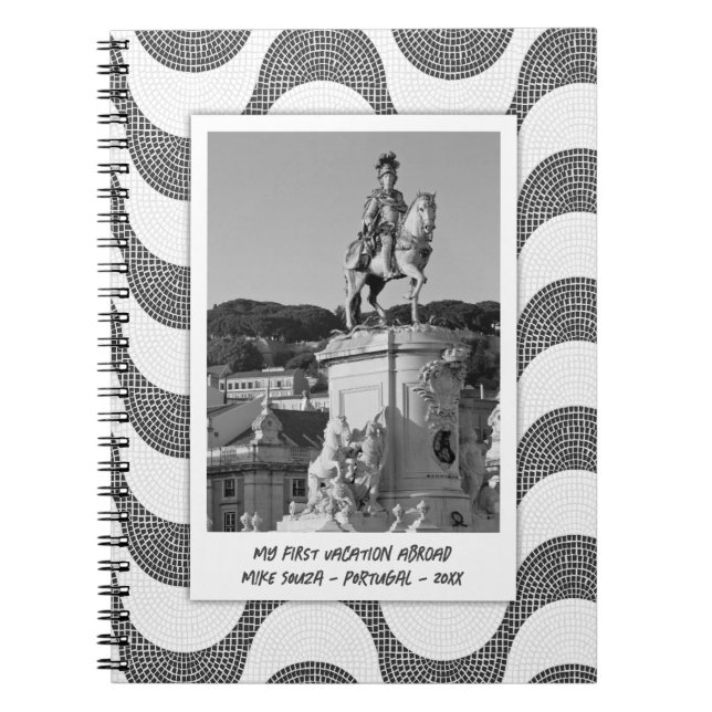 Portuguese Waves cobblestone photo frame Notebook (Front)
