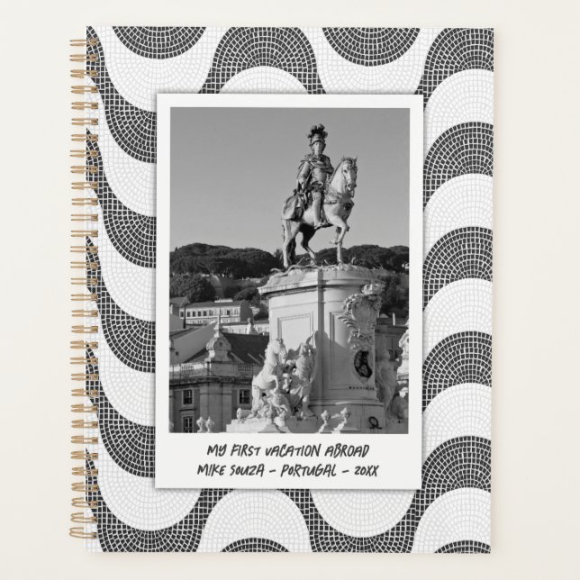 Portuguese Waves cobblestone photo frame Planner (Front)
