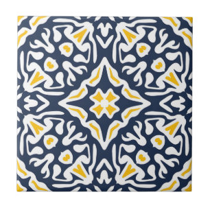 portuguese yellow blue tiles