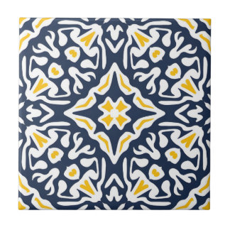 portuguese yellow blue tiles