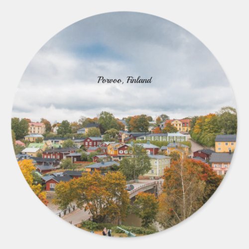 Porvoo Finland Classic Round Sticker