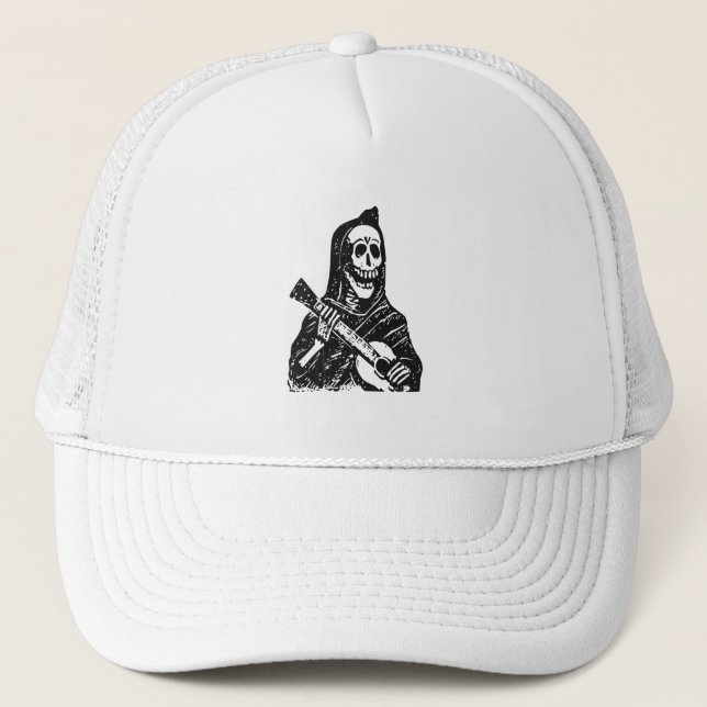 Posada Skeleton (Cavalera) with Guitar Trucker Hat (Front)